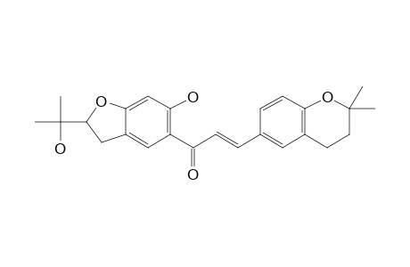 BARTERICIN-C;(+)-3,4-(6'',6''-DIMETHYLDIHYDROPYRANO)-4',5'-[2'''-(1-HYDROXY-1-METHYLETHYL)-DIHYDROFURANO]-2'-HYDROXYCHALCONE