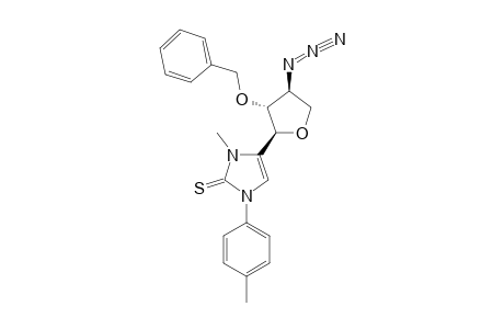 4-(3'-AZIDO-2'-O-BENZYL-3'-DEOXY-ALPHA-L-THREOFURANOSYL)-1,3-DIHYDRO-3-METHYL-1-PARA-TOLYL-2H-IMIDAZOLE-2-THIONE