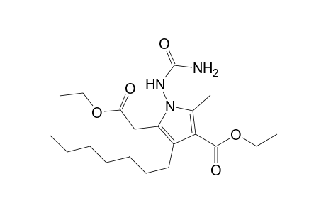 5-Ethoxycarbonylmethyl-4-heptyl-2-methyl-1-ureido-1H-pyrrole-3-carboxylic acid ethyl ester