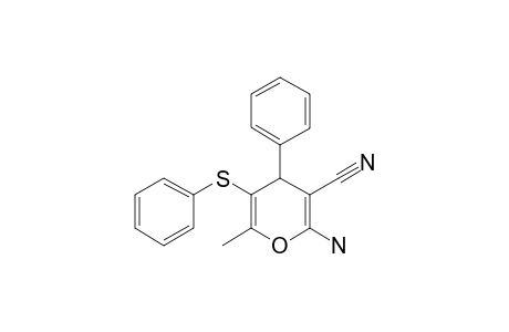 2-AMINO-6-METHYL-4-PHENYL-5-(PHENYLTHIO)-4H-PYRAN-3-CARBONIRTILE