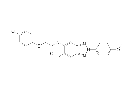 2-[(4-chlorophenyl)sulfanyl]-N-[2-(4-methoxyphenyl)-6-methyl-2H-1,2,3-benzotriazol-5-yl]acetamide