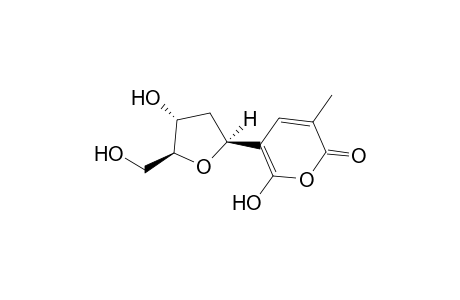 (2'S,4'R,5'S)-3-Methyl-5-[4'-hydroxy-5'-(hydroxymethyl)-tetrahydrofuryl]-6-hydroxypyran-2-one