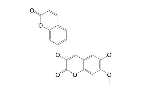 RUTAMONTINE;7-METHYL-EDGEWORTHIN;6-HYDROXY-7-METHOXY-3,7'-DICOUMARINYLETHER