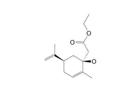 ETHYL_2-[(1-S,5-R)-1-HYDROXY-5-ISOPROPENYL-2-METHYL-2-CYCLOHEXENYL]-ACETATE