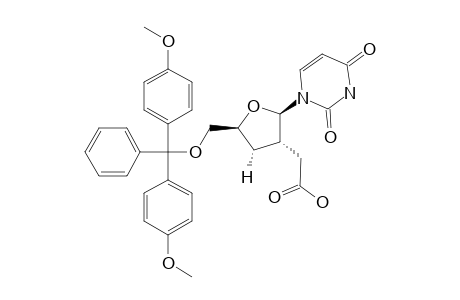 2',3'-DIDEOXY-2'-ALPHA-C-CARBOXYMETHYL-5'-O-DIMETHOXYTRITYL-URIDINE