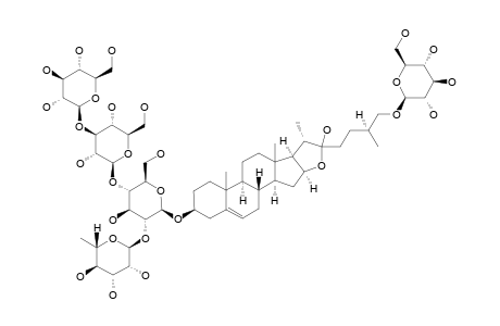 #31;TRIGONEOSIDE-XIIIA;26-O-BETA-D-GLUCOPYRANOSYL-3-BETA,22-XI,26-TRIHYDROXY-(25S)-FUROST-5-ENE-3-O-ALPHA-L-RHAMNOPYRANOSYL-(1->2)-[BETA-D-GLUCOPYRANOSYL-(1->3