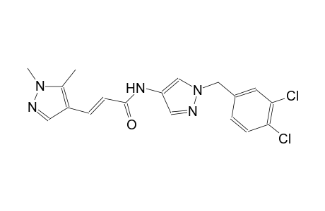 (2E)-N-[1-(3,4-dichlorobenzyl)-1H-pyrazol-4-yl]-3-(1,5-dimethyl-1H-pyrazol-4-yl)-2-propenamide