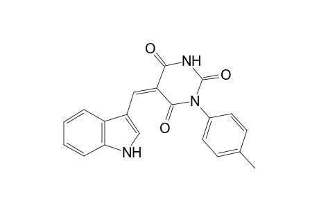 (5Z)-5-(1H-indol-3-ylmethylene)-1-(p-tolyl)barbituric acid