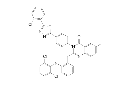 3-[4-[5-(2-CHLORO-PHENYL)-1,3,4-OXADIAZOL-2-YL]-PHENYL]-2-[2-[(2,6-DICHLORO-PHENYL)-AMINO]-BENZYL]-6-IODO-QUINAZOLIN-4(3H)-ONE