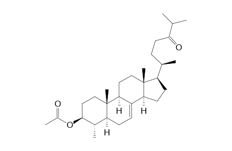 5.alpha.-Cholest-7-en-24-one, 3.beta.-hydroxy-4.alpha.-methyl-, acetate