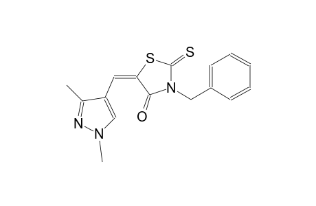 (5E)-3-benzyl-5-[(1,3-dimethyl-1H-pyrazol-4-yl)methylene]-2-thioxo-1,3-thiazolidin-4-one