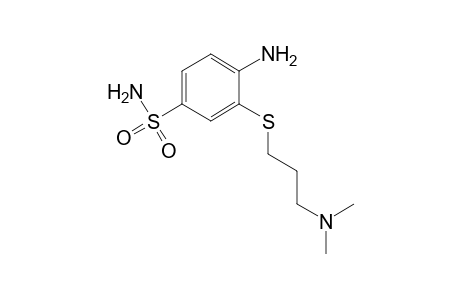 3-{[3-(DIMETHYLAMINO)PROPYL]THIO}SULFANILAMIDE