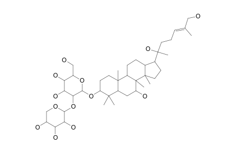 7-BETA,20,26-TRIHYDROXY-(20-S)-DAMMAR-24-EN-3-O-ALPHA-L-ARABINOPYRANOSYL-(1->2)-BETA-D-GLUCOPYRANOSIDE