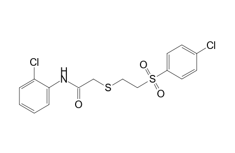 2'-chloro-2-{{2-[(p-chlorophenyl)sulfonyl]ethyl}thio}acetanilide