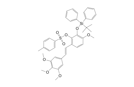 (E)-(3,4,5-TRIMETHOXY)-{2'(PARA-TOLUENESULFONYLOXY)-3'-[(TERT.-BUTYLDIPHENYLSILYL)]}-STILBENE;MINOR_ISOMER