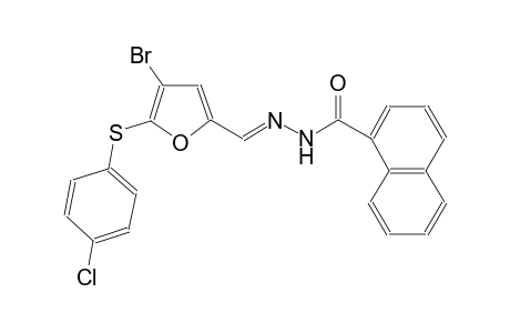 N'-((E)-{4-bromo-5-[(4-chlorophenyl)sulfanyl]-2-furyl}methylidene)-1-naphthohydrazide