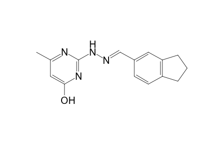 5-indancarboxaldehyde, (4-hydroxy-6-methyl-2-pyrimidinyl)hydrazone