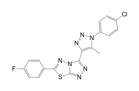 6-(4-FLUOROPHENYL)-3-(1-PARA-CHLOROPHENYL-5-METHYL-1,2,3-TRIAZOL-4-YL)-S-TRIAZOLO-[3,4-B]-1,3,4-THIADIAZOLE