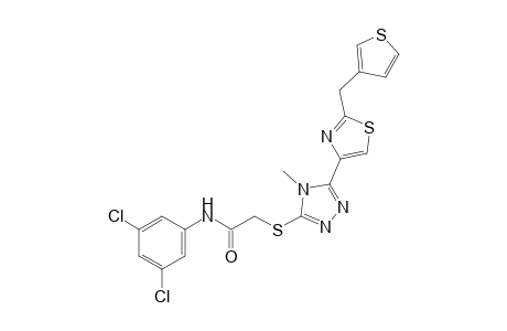 3',5'-dichloro-2-{{4-methyl-5-[2-(3-thenyl)-4-thiazolyl]-4H-1,2,4-triazol-3-yl}thio}acetanilide