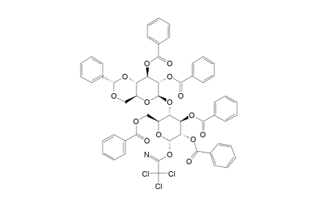 2,3-DI-O-BENZOYL-4,6-O-BENZYLIDENE-BETA-D-GLUCOPYRANOSYL-(1->4)-2,3,6-TRI-O-BENZOYL-ALPHA-D-GLUCOPYRANOSYL-TRICHLOROACETIMIDATE