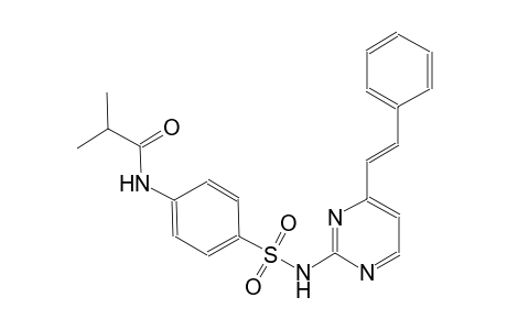 2-methyl-N-{4-[({4-[(E)-2-phenylethenyl]-2-pyrimidinyl}amino)sulfonyl]phenyl}propanamide