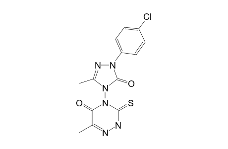 6-METHYL-4-(3'-METHYL-5'-OXO-1'-PARA-CHLOROPHENYL-1,5-DIHYDRO-1,2,4-TRIAZOL-4'-YL)-3-THIOXO-3,4-DIHYDRO-2H-1,2,4-TRIAZIN-5-ONE