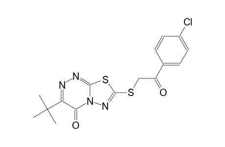 3-tert-butyl-7-{[2-(4-chlorophenyl)-2-oxoethyl]sulfanyl}-4H-[1,3,4]thiadiazolo[2,3-c][1,2,4]triazin-4-one