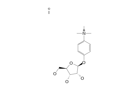 1-O-[PARA-(TRIMETHYLAMMONIO)-PHENYL]-BETA-D-RIBOFURANOSYL-IODIDE