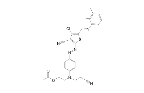 (2-((4-((E)-(4-chloro-3-cyano-5- ((E)-((2,3-dimethylphenyl)imino)methyl)thiophen-2-yl)diazenyl) phenyl)(2-cyanoethyl)amino)ethyl acetate)