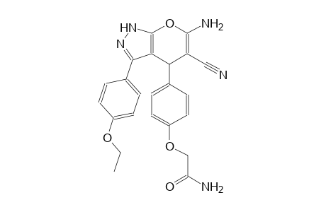 2-{4-[6-amino-5-cyano-3-(4-ethoxyphenyl)-1,4-dihydropyrano[2,3-c]pyrazol-4-yl]phenoxy}acetamide