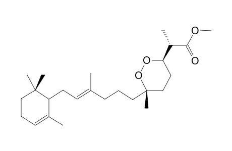 DIACARNOXIDE_D;(2-S*)-METHYL-2-((3-R*,6-S*)-6-METHYL-((E)-4-METHYL-6-(2,6,6-TRIMETHYLCYCLOHEX-2-ENYL)-HEX-4-ENYL)-1,2-DIOXAN-3-YL)-PROPANOATE