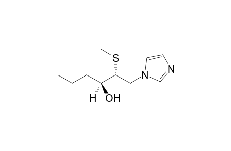 (+-)-1-[(2'R*,3'S*)-2'-Methylthio-3'-hydroxyhexyl]imidazole