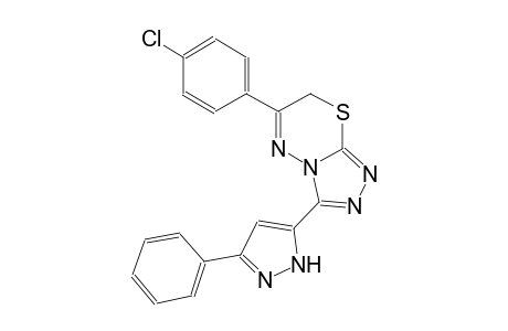 6-(4-chlorophenyl)-3-(3-phenyl-1H-pyrazol-5-yl)-7H-[1,2,4]triazolo[3,4-b][1,3,4]thiadiazine