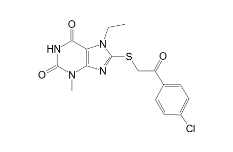 8-{[2-(4-chlorophenyl)-2-oxoethyl]sulfanyl}-7-ethyl-3-methyl-3,7-dihydro-1H-purine-2,6-dione