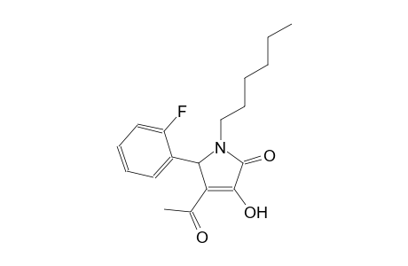 4-acetyl-5-(2-fluorophenyl)-1-hexyl-3-hydroxy-1,5-dihydro-2H-pyrrol-2-one