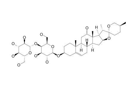 (25S)-KINGIANOSIDE-A;(25S)-SPIROSTAN-5-EN-12-ONE-3-O-BETA-D-GLUCOPYRANOSYL-(1->4)-BETA-D-GALACTOPYRANOSIDE