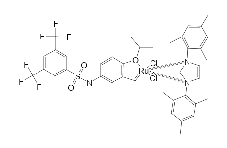 [5-[3,5-BIS-(TRIFLUOROMETHYL)-PHENYLSULFONAMIDO]-2-ISOPROPOXY-BENZILIDENE]-(1,3-DIMESITYLIMIDAZOLIDIN-2-YLIDENE)-RUTHENIUM-(II)-CHLORIDE