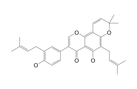 MAACKIAPENTONE;(2S)-5,4'-DIHYDROXY-3',6-DI-(3-METHYLBUT-2-ENYL)-2''',2'''-DIMETHYLPYRANO-[6''',5''':7,8]-ISOFLAVONE