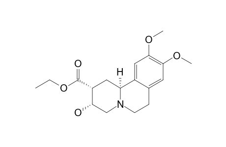 ETHYL-(9,10-DIMETHOXY-3-ALPHA-HYDROXY-1,2,4,6,7,11B-ALPHA-HEXAHYDRO-3H-BENZO-[A]-QUINOLIZIN-2-ALPHA-YL)-CARBOXYLATE