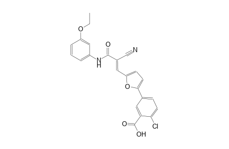 2-chloro-5-{5-[(1E)-2-cyano-3-(3-ethoxyanilino)-3-oxo-1-propenyl]-2-furyl}benzoic acid