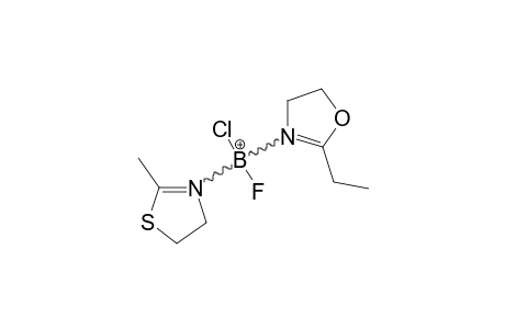 (2-ETHYL-2-OXAZOLINE)-(2-METHYL-2-THIAZOLINE)-CHLORO-FLUORO-BORON-CATION