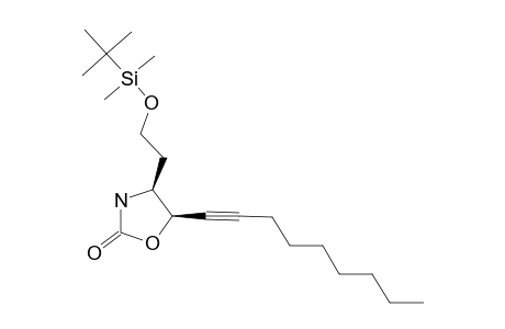 (4S,5R)-4-(2-[[TERT.-BUTYL-(DIMETHYL)-SILYL]-OXY]-ETHYL)-5-(NON-1-YNYL)-1,3-OXAZOLIDIN-2-ONE