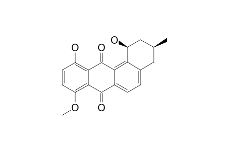 (+/-)-HATOMARUBIGIN-C;(+/-)-1,11-DIHYDROXY-8-METHOXY-3-METHYL-1,2,3,4-TETRAHYDROBENZO-[A]-ANTHRACENE-7,12-DIONE