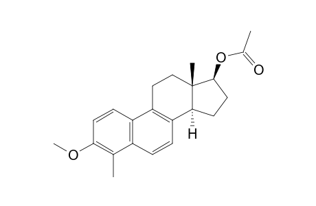 17-BETA-ACETOXY-3-METHOXY-4-METHYL-1,3,5,7,9-ESTRAPENTAENE