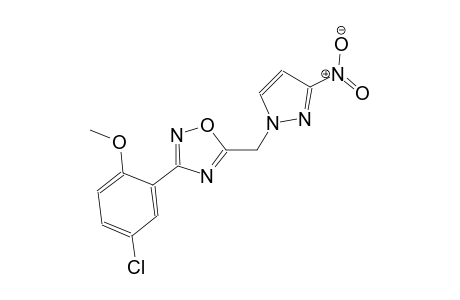 4-chloro-2-{5-[(3-nitro-1H-pyrazol-1-yl)methyl]-1,2,4-oxadiazol-3-yl}phenyl methyl ether