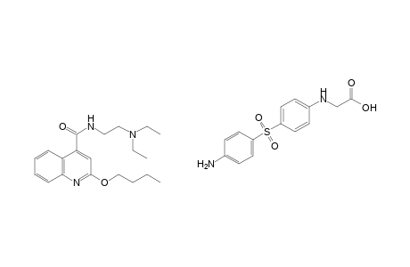 2-butoxy-N-[2-(diethylamino)ethyl]cinchoninamide, compound with N-(p-sulfanilylphenyl)glycine(1:1)