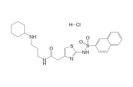 N-[3-(Cyclohexylamino)propyl]-2-[(2-naphthylsulfonyl)amino]-1,3-thiazol-4-yl-acetamide hydrochloride