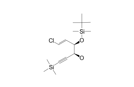 (1E,3R*,4R*)-3-[(TERT.-BUTYLDIMETHYLSILYL)-OXY]-1-CHLORO-6-(TRIMETHYLSILYL)-HEX-1-EN-5-YN-4-OL;SYN-ISOMER