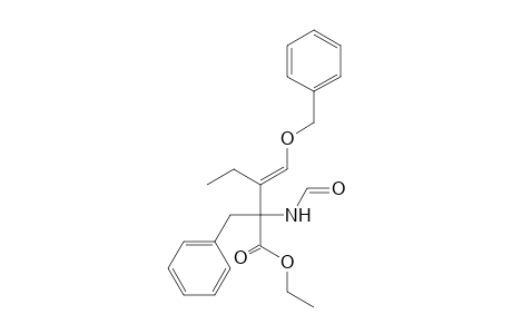 Ethyl (E)-2-Benzyl-4-benzyloxy-3-ethyl-2-formylamino-3-butenoate