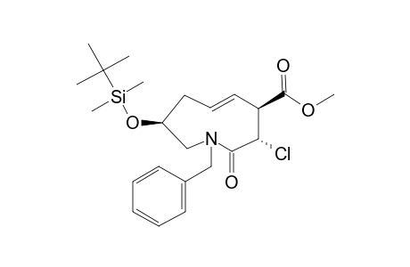 (PS)-(E)-(3S,4S,8S)-N-BENZYL-8-(TERT.-BUTYLDIMETHYLSILOXY)-3-CHLORO-4-METHOXYCARBONYL-2,3,4,7,8,9-HEXAHYDRO-1H-AZONIN-2-ONE